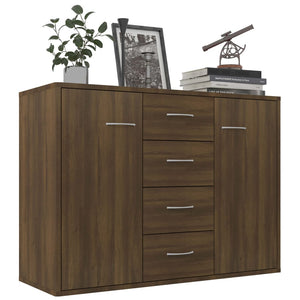 vidaXL Sideboard Brown Oak 88x30x65 cm Engineered Wood