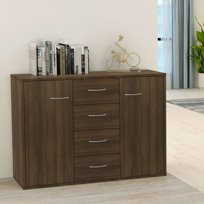 vidaXL Sideboard Brown Oak 88x30x65 cm Engineered Wood