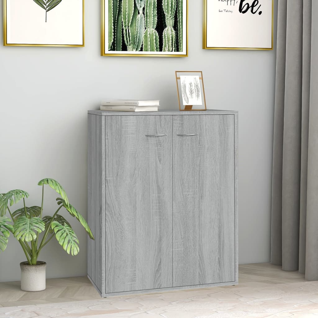 vidaXL Sideboard Grey Sonoma 60x30x75 cm Engineered Wood