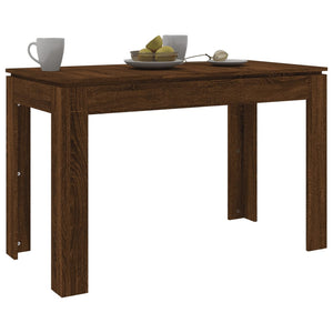 vidaXL Dining Table Brown Oak 120x60x76 cm Engineered Wood