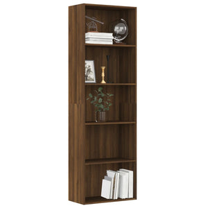 vidaXL 5-Tier Book Cabinet Brown Oak 60x30x189 cm Engineered Wood