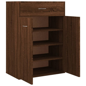 vidaXL Shoe Cabinet Brown Oak 60x35x84 cm Engineered Wood