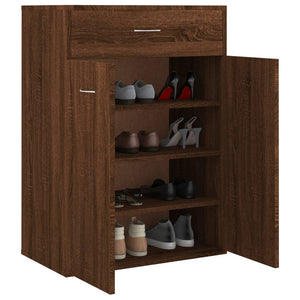 vidaXL Shoe Cabinet Brown Oak 60x35x84 cm Engineered Wood