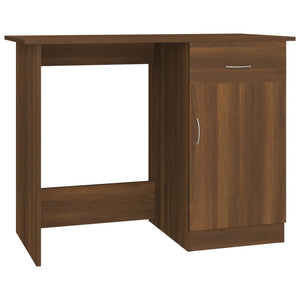 vidaXL Desk Brown Oak 100x50x76 cm Engineered Wood