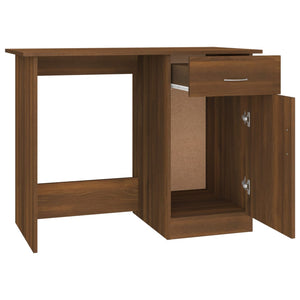 vidaXL Desk Brown Oak 100x50x76 cm Engineered Wood