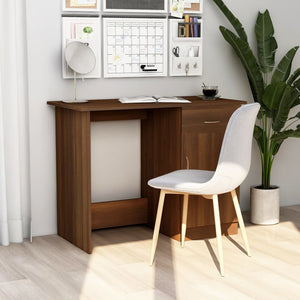 vidaXL Desk Brown Oak 100x50x76 cm Engineered Wood