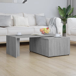 vidaXL Coffee Table Grey Sonoma 150x50x35 cm Engineered Wood