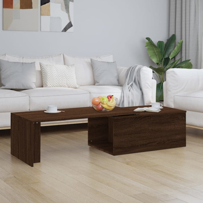 vidaXL Coffee Table Brown Oak 150x50x35 cm Engineered Wood