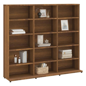 vidaXL CD Cabinet Brown Oak 102x23x89.5 cm Engineered Wood