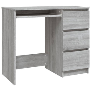 vidaXL Desk Grey Sonoma 90x45x76 cm Engineered Wood