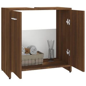 vidaXL Bathroom Cabinet Brown Oak 60x33x60 cm Engineered Wood