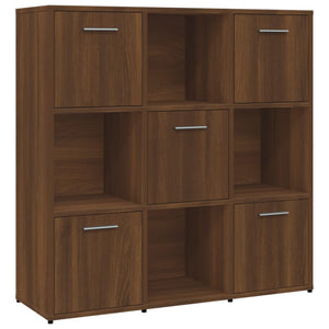 vidaXL Book Cabinet Brown Oak 90x30x90 cm Engineered Wood