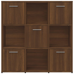 vidaXL Book Cabinet Brown Oak 90x30x90 cm Engineered Wood