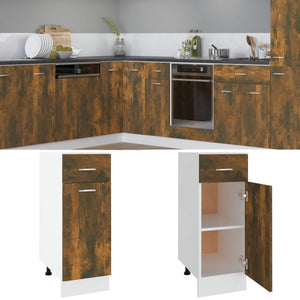 vidaXL Drawer Bottom Cabinet Smoked Oak 30x46x81.5 cm Engineered Wood