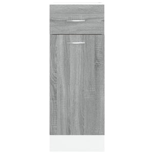 vidaXL Drawer Bottom Cabinet Grey Sonoma 30x46x81.5 cm Engineered Wood