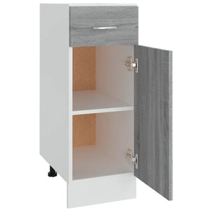 vidaXL Drawer Bottom Cabinet Grey Sonoma 30x46x81.5 cm Engineered Wood