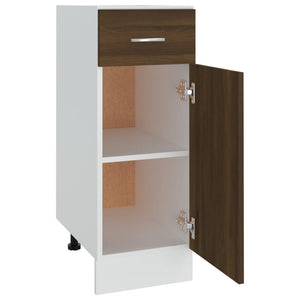 vidaXL Drawer Bottom Cabinet Brown Oak 30x46x81.5 cm Engineered Wood