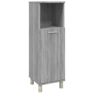 vidaXL Bathroom Cabinet Grey Sonoma 30x30x95 cm Engineered Wood