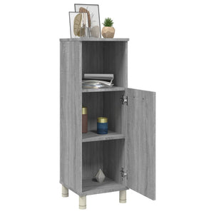 vidaXL Bathroom Cabinet Grey Sonoma 30x30x95 cm Engineered Wood