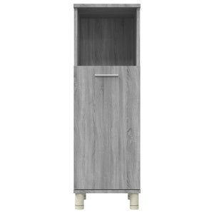 vidaXL Bathroom Cabinet Grey Sonoma 30x30x95 cm Engineered Wood