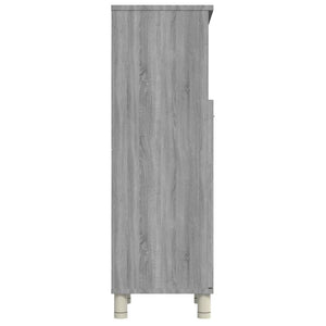 vidaXL Bathroom Cabinet Grey Sonoma 30x30x95 cm Engineered Wood