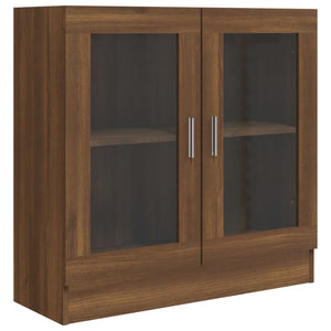 vidaXL Vitrine Cabinet Brown Oak 82.5x30.5x80 cm Engineered Wood