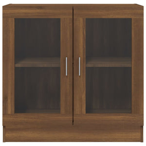 vidaXL Vitrine Cabinet Brown Oak 82.5x30.5x80 cm Engineered Wood