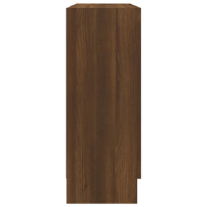 vidaXL Vitrine Cabinet Brown Oak 82.5x30.5x80 cm Engineered Wood