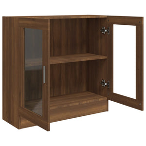 vidaXL Vitrine Cabinet Brown Oak 82.5x30.5x80 cm Engineered Wood