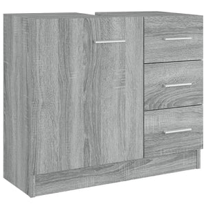 vidaXL Sink Cabinet Grey Sonoma 63x30x54 cm Engineered Wood