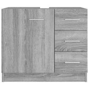 vidaXL Sink Cabinet Grey Sonoma 63x30x54 cm Engineered Wood