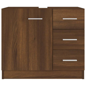 vidaXL Sink Cabinet Brown Oak 63x30x54 cm Engineered Wood