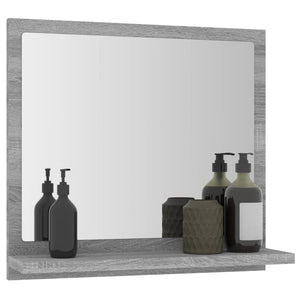 vidaXL Bathroom Mirror Grey Sonoma 40x10.5x37 cm Engineered Wood