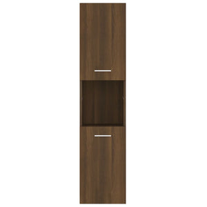 vidaXL Bathroom Cabinet Brown Oak 30x30x130 cm Engineered Wood