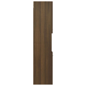 vidaXL Bathroom Cabinet Brown Oak 30x30x130 cm Engineered Wood