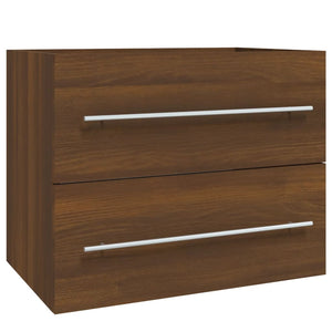 vidaXL Sink Cabinet Brown Oak 60x38.5x48 cm Engineered Wood