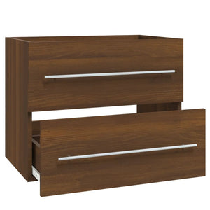 vidaXL Sink Cabinet Brown Oak 60x38.5x48 cm Engineered Wood