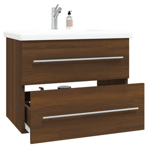 vidaXL Sink Cabinet Brown Oak 60x38.5x48 cm Engineered Wood