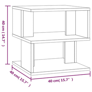 vidaXL Side Table Grey Sonoma 40x40x40 cm Engineered Wood