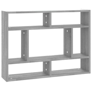 vidaXL Wall Shelf Grey Sonoma 75x16x55 cm Engineered Wood