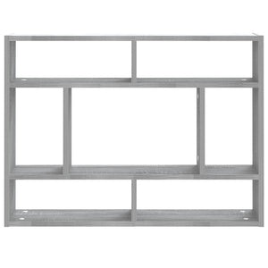 vidaXL Wall Shelf Grey Sonoma 75x16x55 cm Engineered Wood