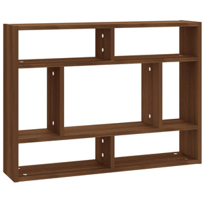 vidaXL Wall Shelf Brown Oak 75x16x55 cm Engineered Wood