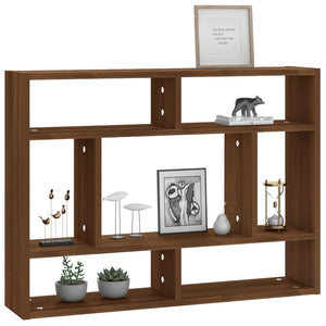 vidaXL Wall Shelf Brown Oak 75x16x55 cm Engineered Wood