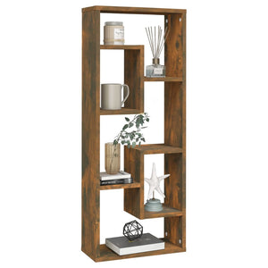 vidaXL Wall Shelf Smoked Oak 36x16x90 cm Engineered Wood