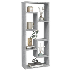 vidaXL Wall Shelf Grey Sonoma 36x16x90 cm Engineered Wood