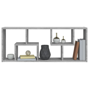 vidaXL Wall Shelf Grey Sonoma 36x16x90 cm Engineered Wood