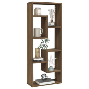 vidaXL Wall Shelf Brown Oak 36x16x90 cm Engineered Wood