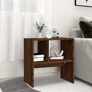 vidaXL Side Table Brown Oak 50x30x50 cm Engineered Wood