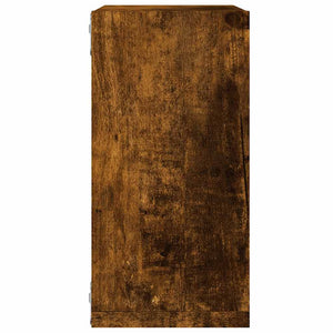 vidaXL Wall Cube Shelves 4 pcs Smoked Oak 30x15x30 cm