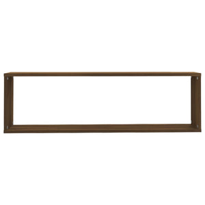 vidaXL Wall Cube Shelves 2 pcs Brown Oak 100x15x30 cm Engineered Wood